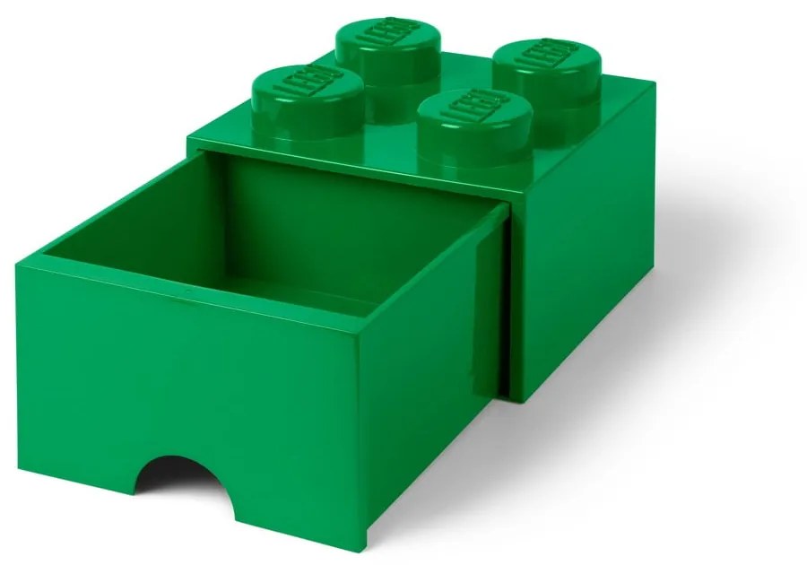 Cutie depozitare cu sertar LEGO®, verde