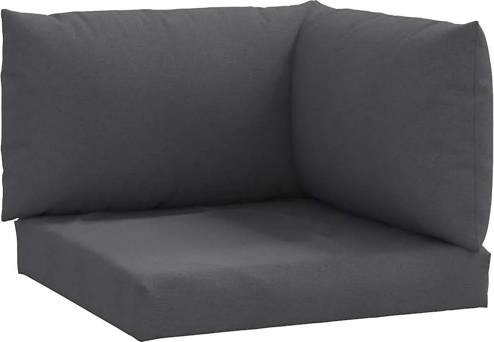 vidaXL Perne de paleți, 3 buc., melanj antracit, material textil