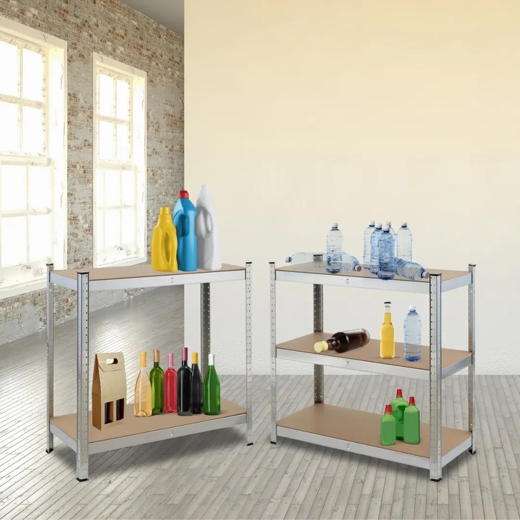 Raft cu capacitate mare HEAVY, max. 875kg, 90x40x180cm, argintiu Jurhan