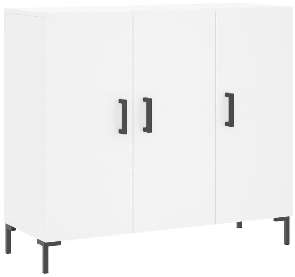 828108 vidaXL Dulap, alb, 90x34x80 cm, lemn compozit