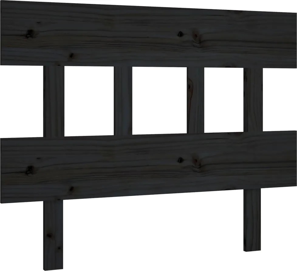 vidaXL Tăblie de pat, negru, 78,5x3x81 cm, lemn masiv de pin