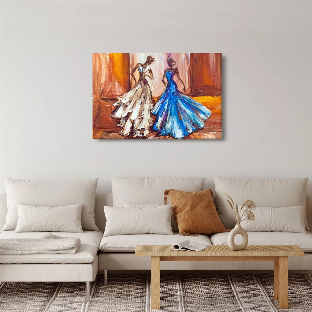 Tablou - Dansatoare, pictură în ulei (90x60 cm)