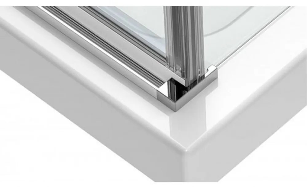 Cabină de duș pătrată simplă cu ușă batantă