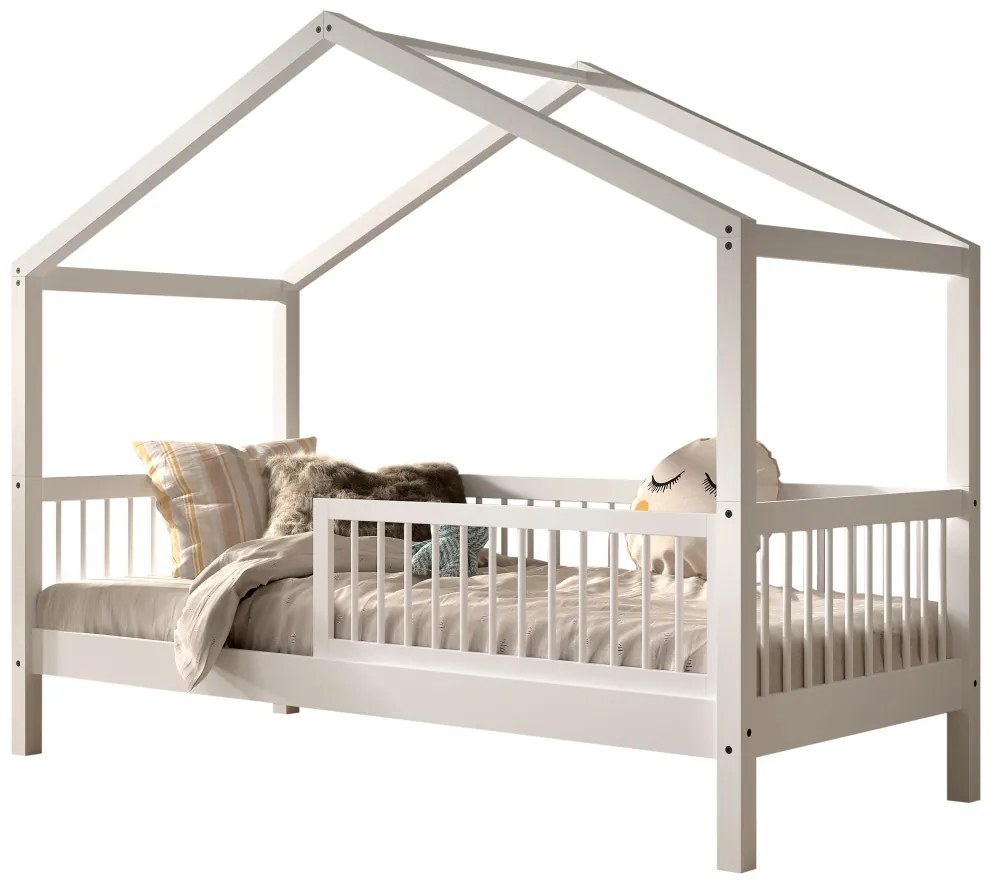 Set FORREST BEECH format dintr-un Pat copii Vipack (90 x 200 cm) și o bară de siguranță.