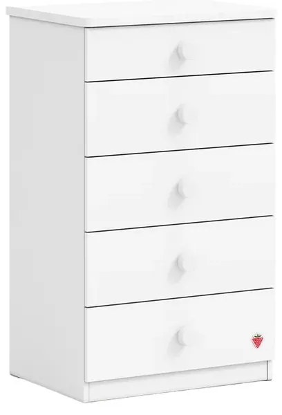 Comoda  cu 5 sertare pentru camera copii, colectia Varia White