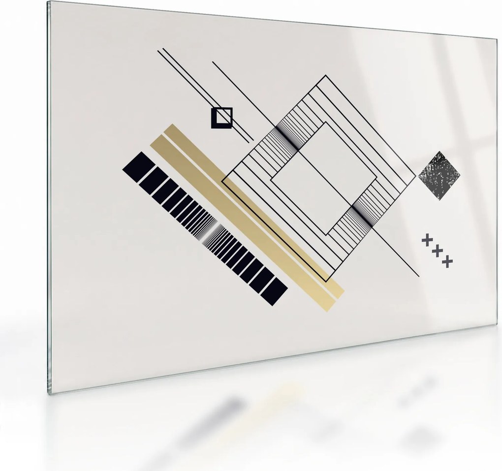 Tablou pe sticlă - Forme geometrice N⁰6 (70x50 cm)