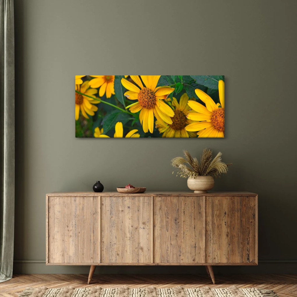 Tablou cu flori galbene (120x50 cm)
