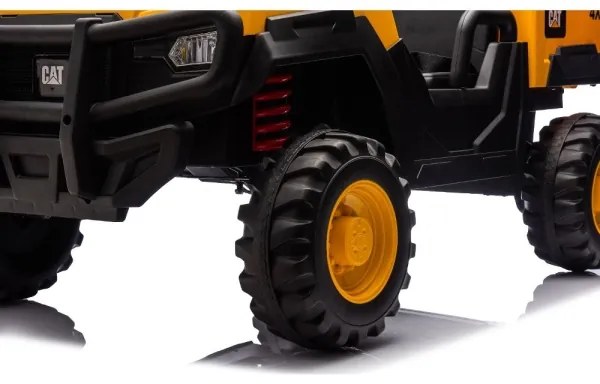 Mașinuță electrică CAT 60W/7500 mAh galben/negru + telecomandă