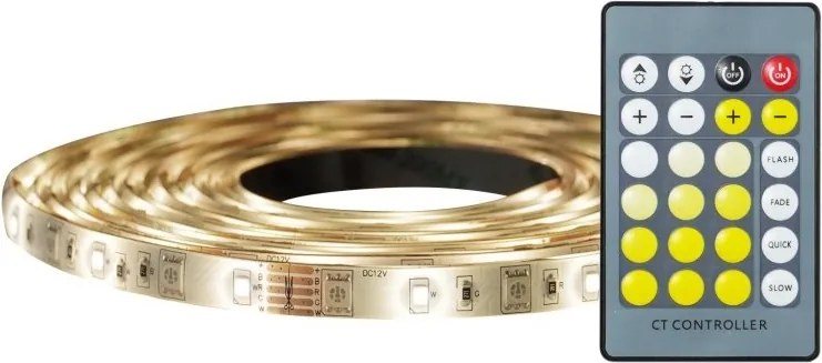 Banda 5 metri IP44 LED 2700-6500K, telecomanda Led Strip White