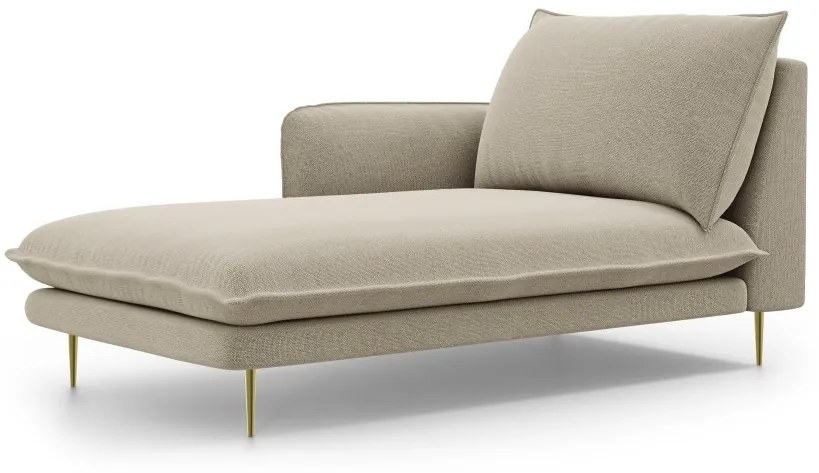Sezlong tapitat Vienna picioare gold – L170 x l110 x h95