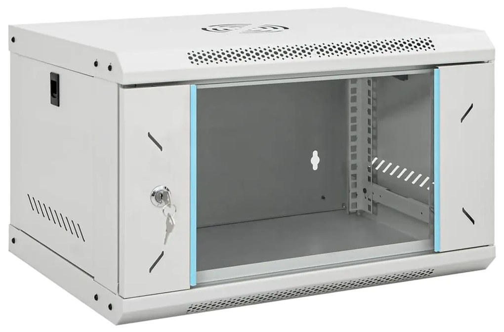 vidaXL Dulap de rețea montat pe perete 6U 19" IP20 53x40x30 cm