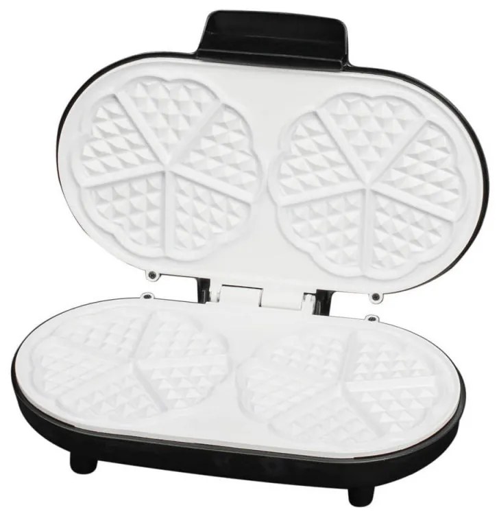 Aparat pentru vafe/gofre FIRST AUSTRIA FA-5305-2 WI, 1000 W, Placi cu acoperire antiaderenta, Termostat, Negru/Inox