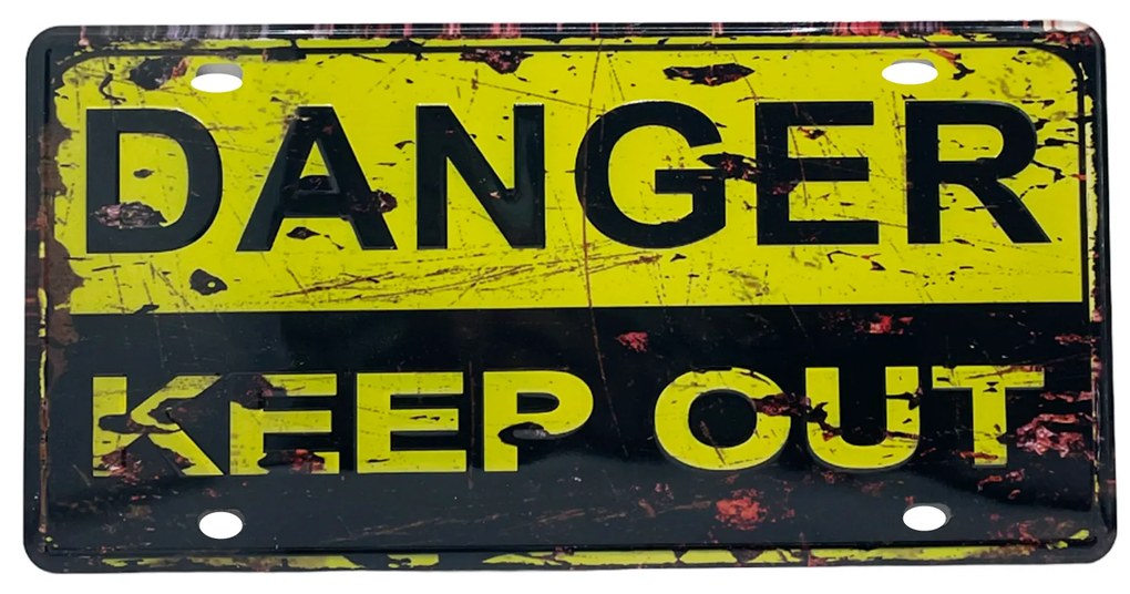 Placa metalica DANGER, 30x15cm