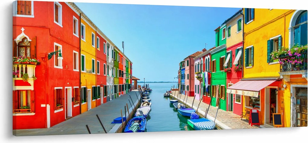 Tablou - Insula Burano, Veneția, Italia (120x50 cm)