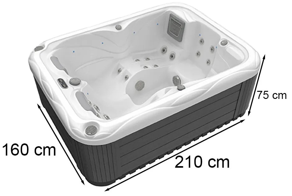 Piscină spa Firenze City Life Deluxe Alb-gheață