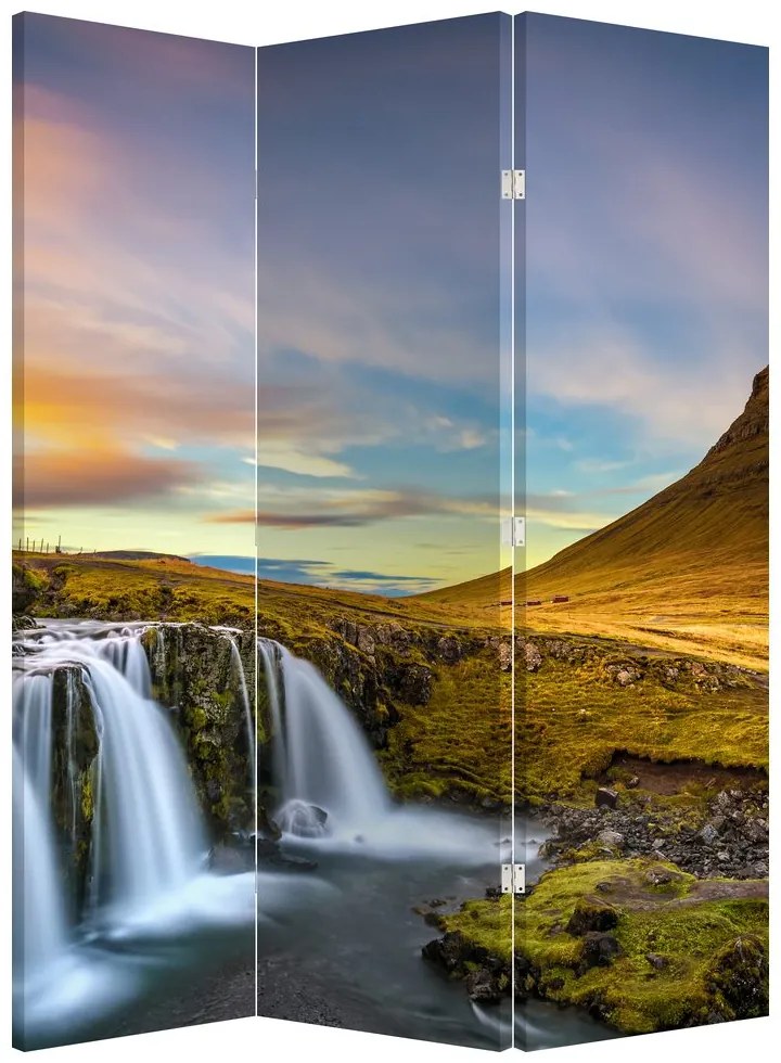 Paravan - Munții și cascade pe Islanda (126x170 cm)