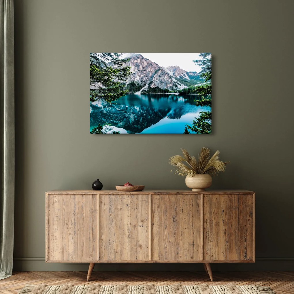 Tablou - Lac în Alpi (90x60 cm)
