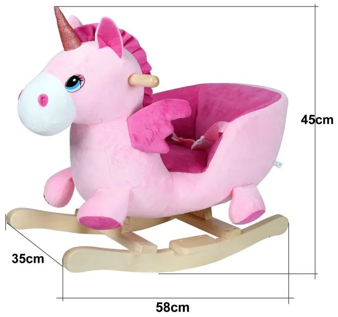Deuba Unicorn balansoar pentru copii - roz