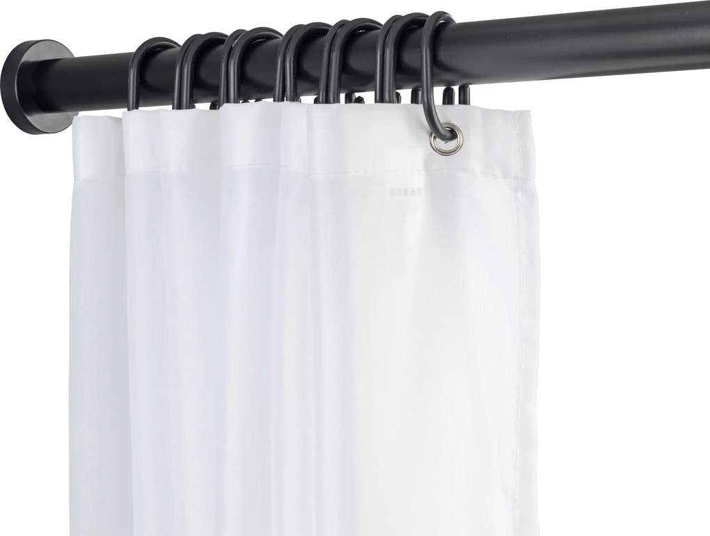 Bara de dus telescopica LUZ , Ø 2,8 cm, 110-185 cm, negru, WENKO