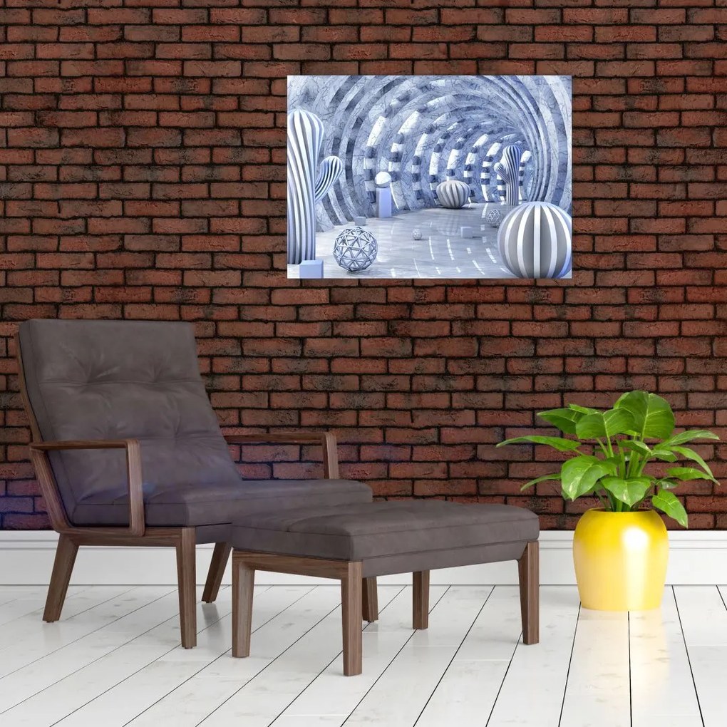 Tablou pe sticlă - 3D Abstract (70x50 cm)