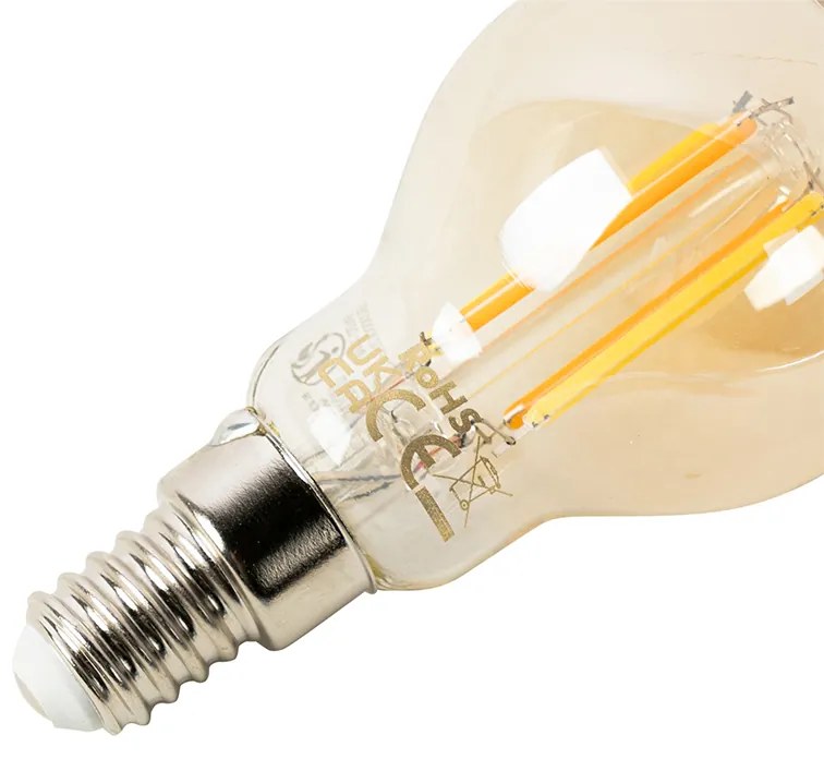 Lampă LED Smart E14 reglabilă în Kelvin P45 goldline 4,9W 470 lm 1800-4000K