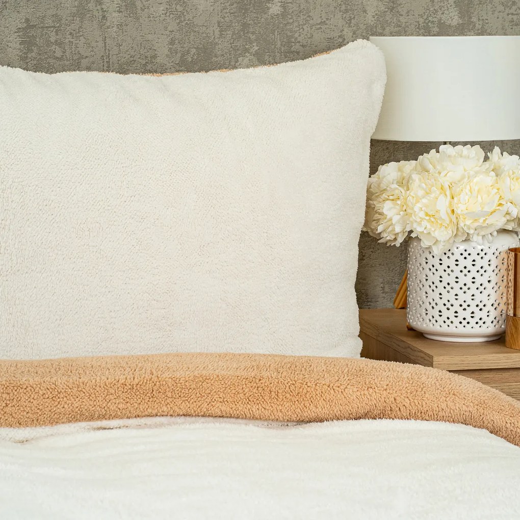 Lenjerie de pat 4Home Teddy bej , 140 x 200 cm, 70x 90 cm