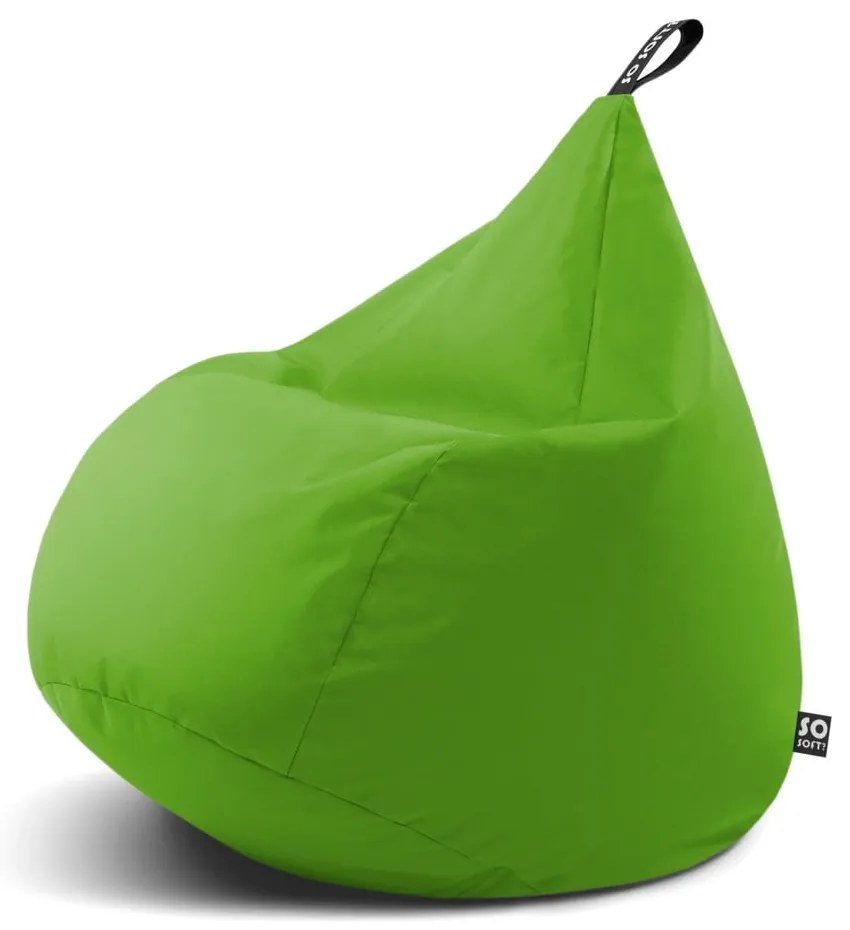 Fotoliu bean bag verde Drop XL – So Soft?