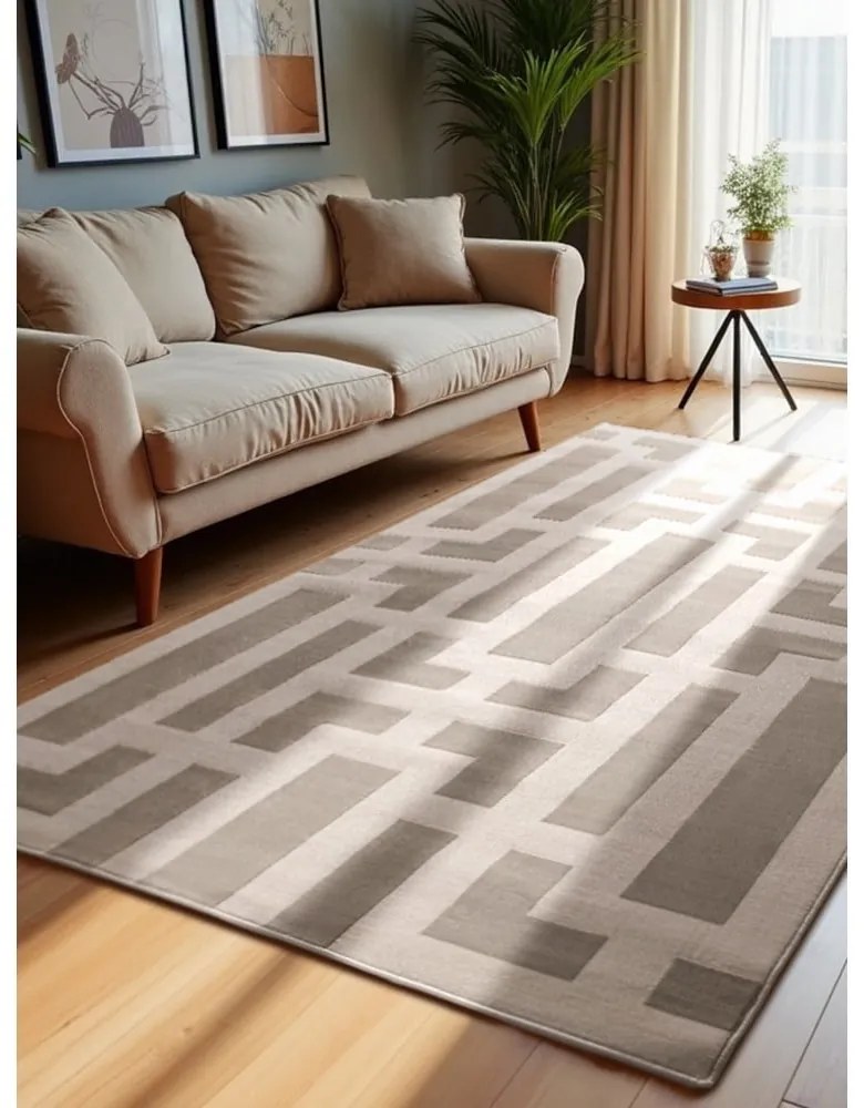 Covor gri/crem 120x170 cm Perles Onyx – Elle Decoration