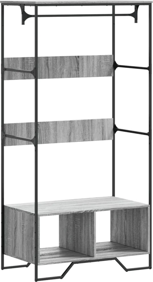 vidaXL Șifonier, gri sonoma, 90x50x180 cm, lemn prelucrat