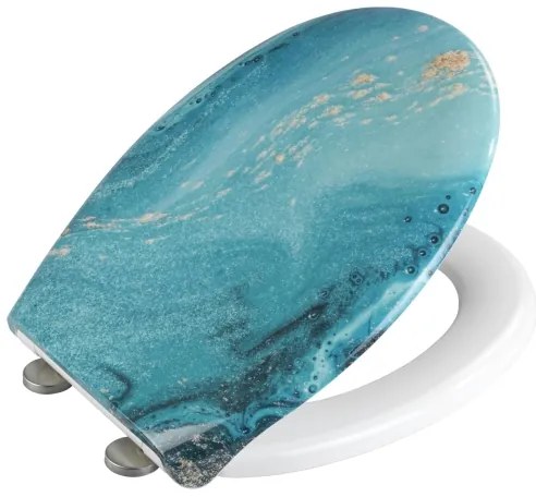 WENKO 23571100-WC Capac WC 300/350 KG, capace WC, 44,5x37 cm, multicolor/argintiu