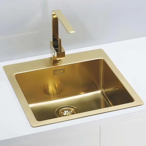 Chiuvetă de bucătărie ALVEUS 1106867 PURE 52,5x51,5 cm auriu