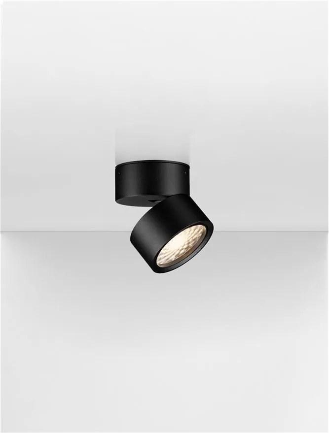 Spot LED aplicat directionabil diametru 8cm PULL negru, NVL-9030770