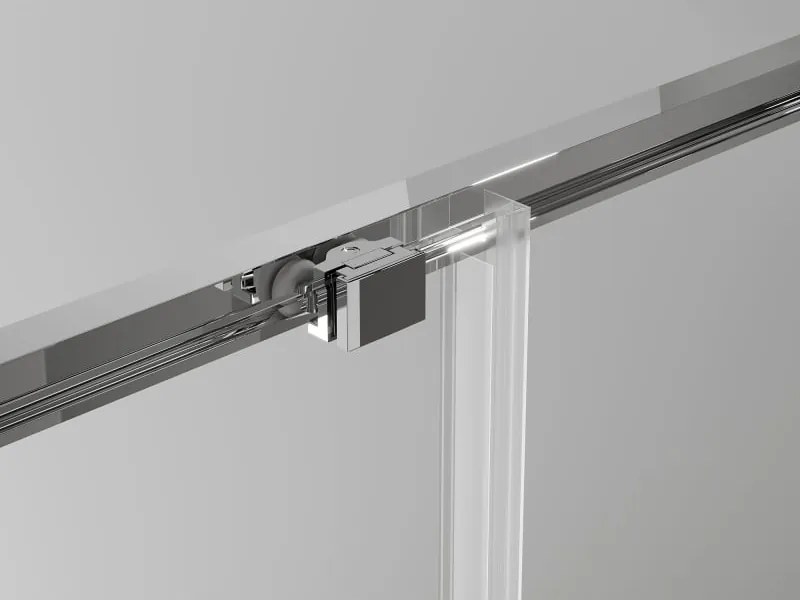 Mexen Exo cabină de duș pătrată glisantă 90 x 90 cm, transparent, crom - 8111-090-090-01-00