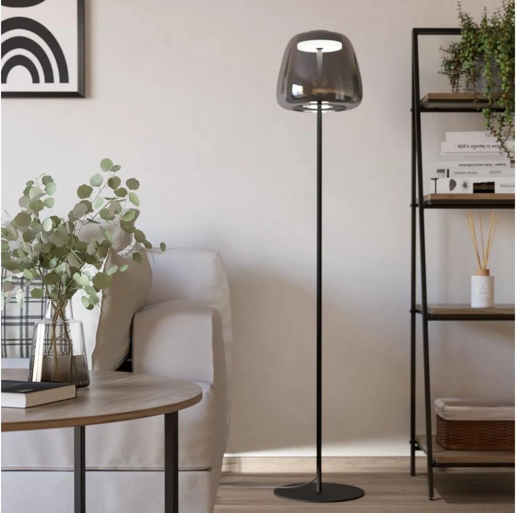 Eglo 901196 - Lampă de podea reglabilă LED RGBW ALFERO-Z LED/15,5W/230V fumurie