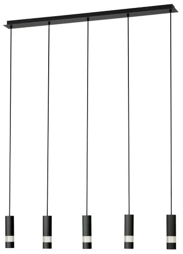 Lustră LED pe cablu BERNABETA 5xGU10/4,6W/230V neagră Eglo 39706