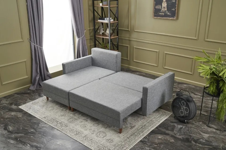 Coltar Extensibil Aydam Left, Poliester, Gri