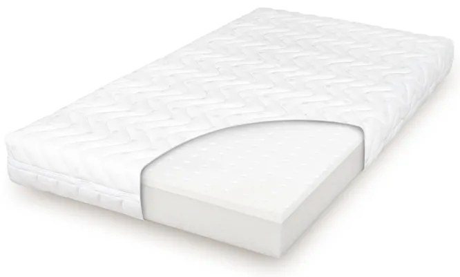 Saltea patut bebe din latex si burete cu husa detasabila 120x60x10 cm Kidizi