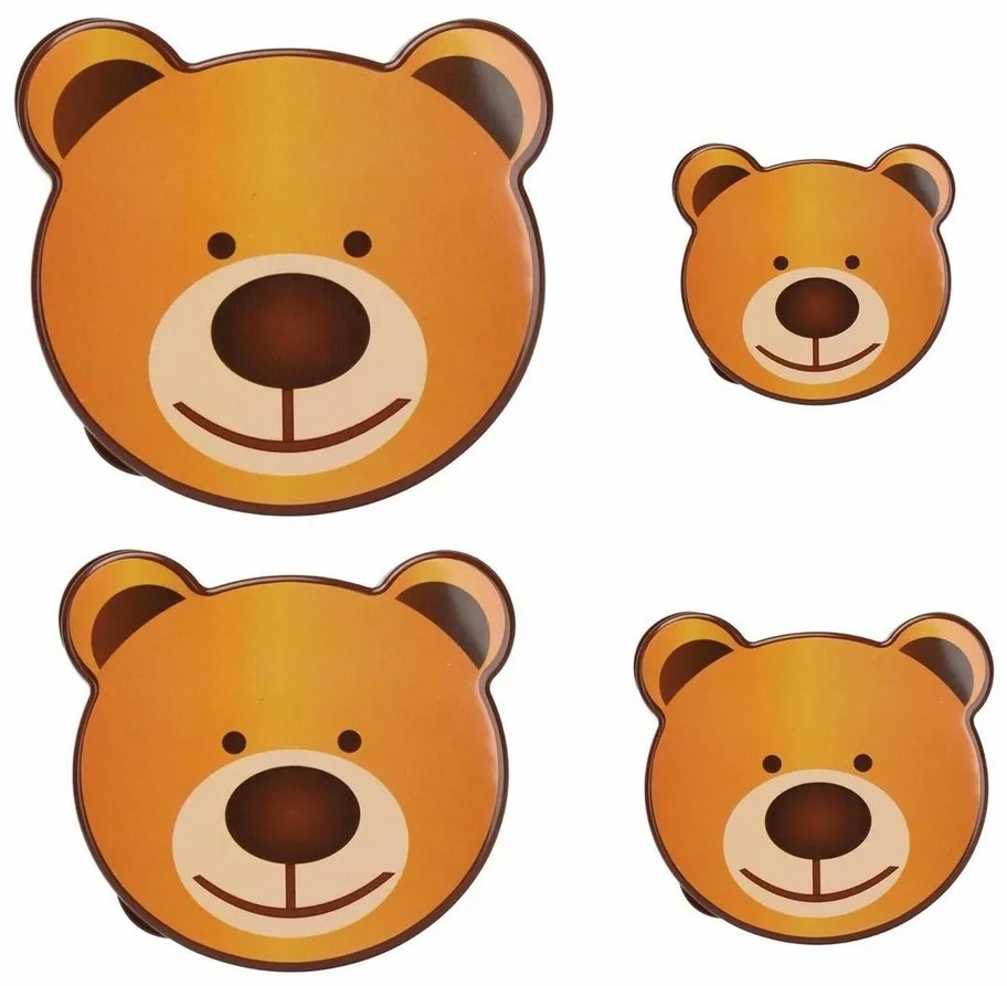 Cutie gustări pentru copii Bear 4 buc , 200 ml, 300 ml, 500 ml și 750 ml