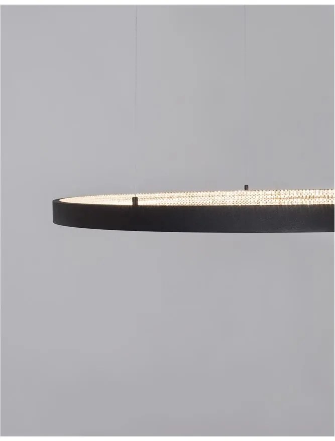Lustra LED dimabila, design modern PRESTON, 110cm negru NVL-9865110