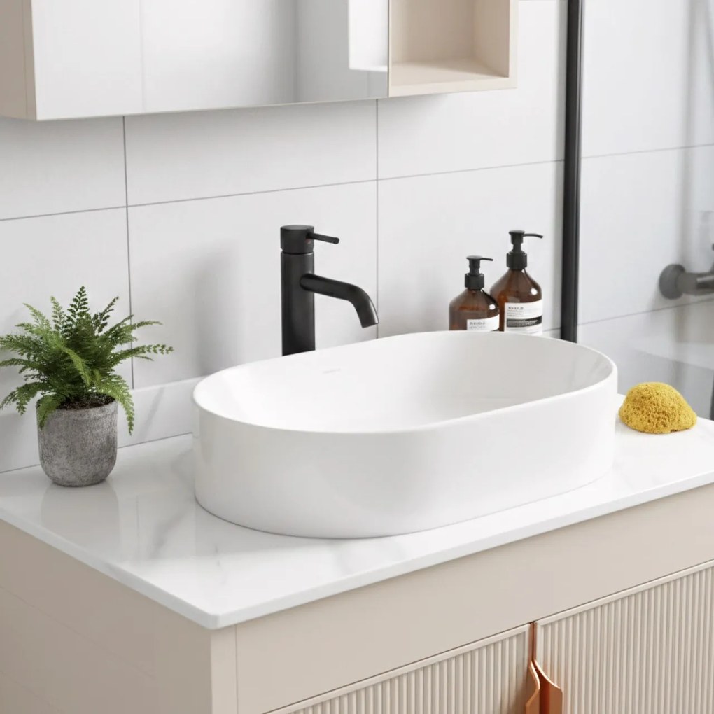 Set de mobilier de baie cu blat Modo 60cm Beige