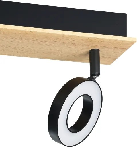 Eglo 901203 - Spot LED RIELVES 2xLED/4,2W/230V negru/maro