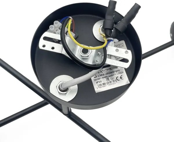 Brilagi - Lustră aplicată MALIVA 4xE14/15W/230V negru/alb