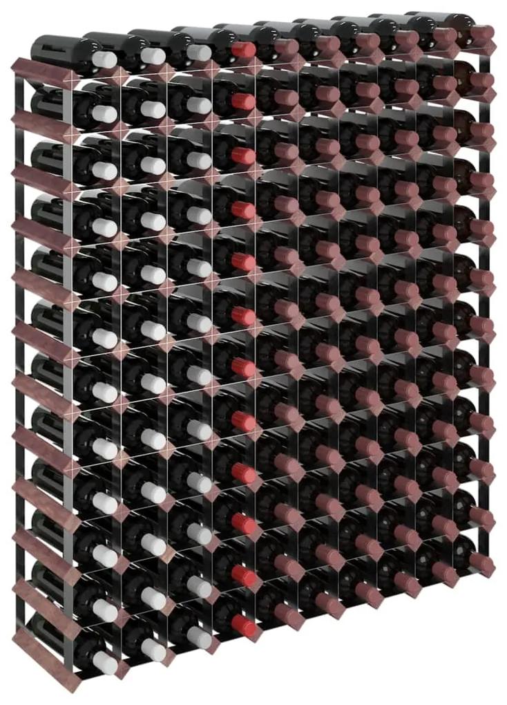 Suport sticle de vin, 120 sticle, maro, lemn masiv de pin Maro, 1, 120