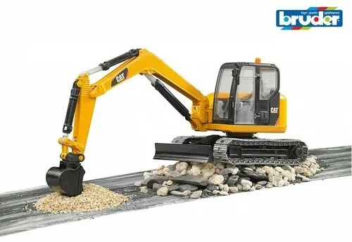 Excavator pe șenile Bruder CAT, 40,9 x 16,3 x 18 cm