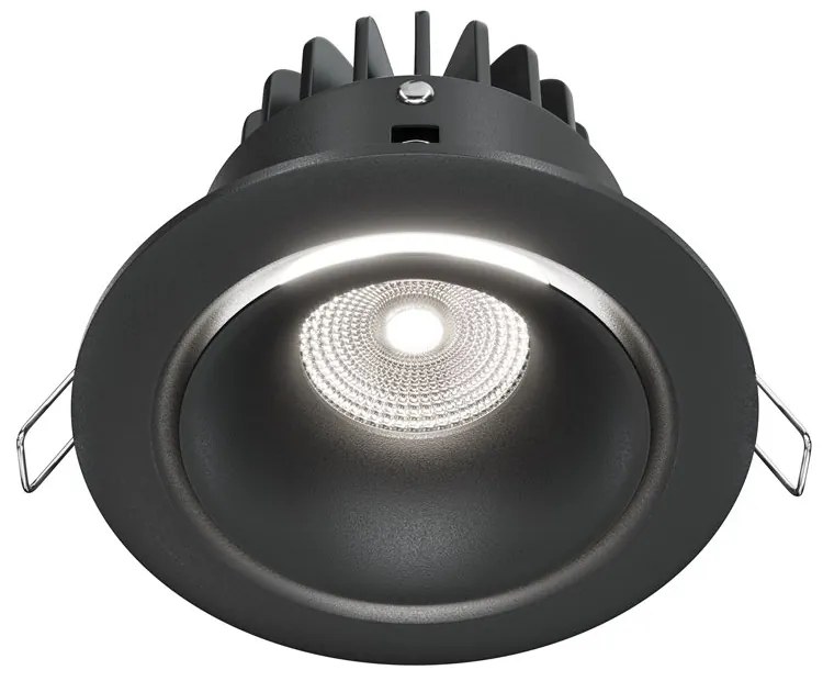 Spot LED incastrabil dimabil design modern Yin negru 9,8cm