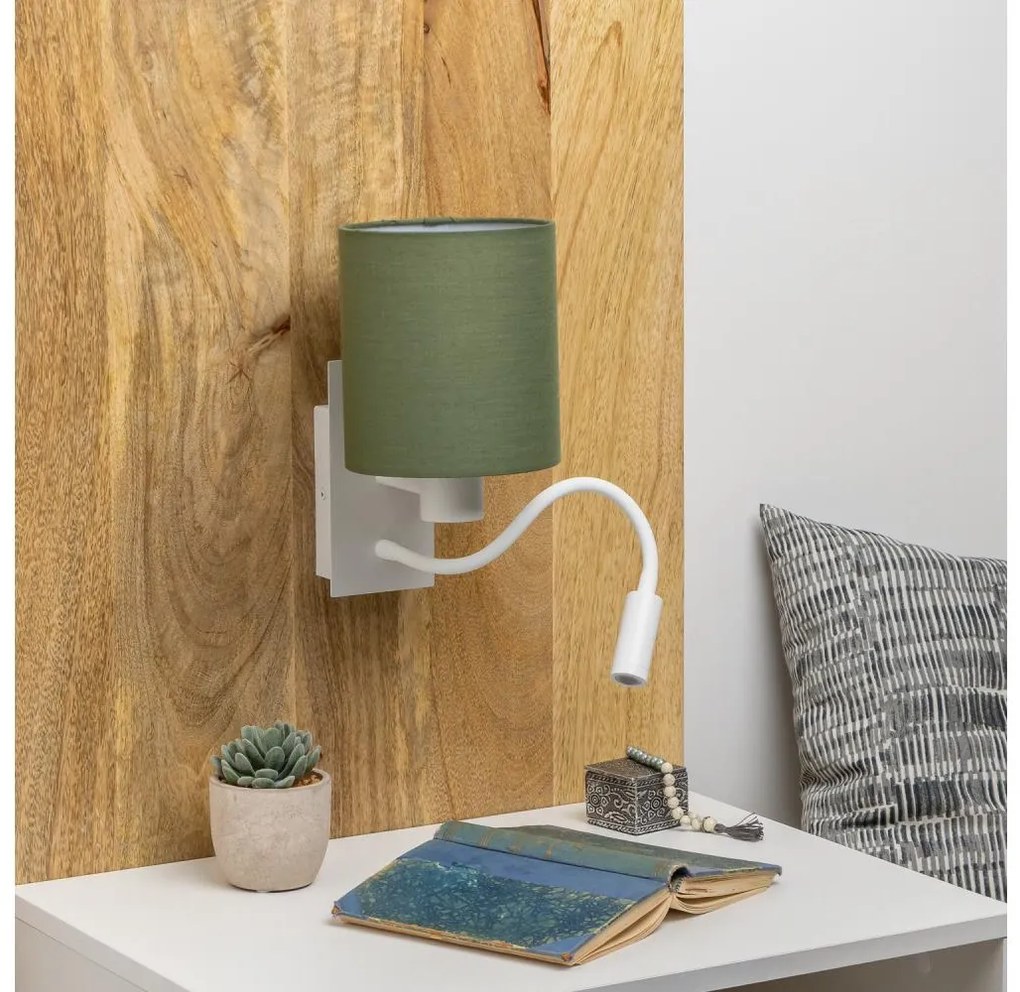 Lampă LED de perete Brilagi NUBILA 1xE27/25W/230V + LED/3W alb/verde