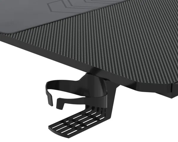 Masă de gaming SNAKE 100x60 cm, iluminare LED RGB, negru