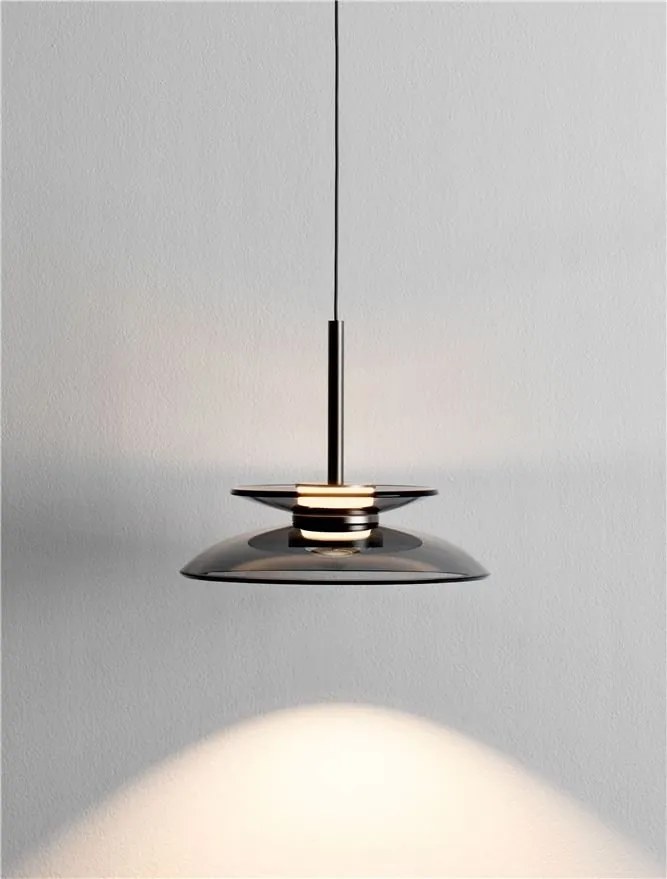 Lustra LED design ambiental Esti fumuriu 23cm