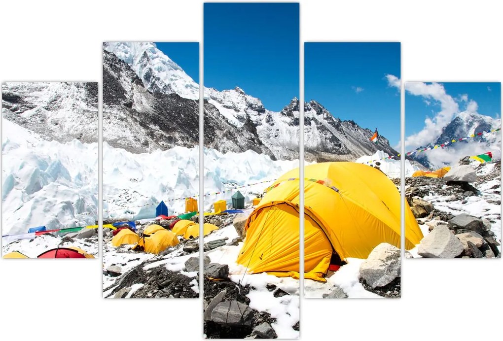 Tablou - Camping la munte (150x105 cm)