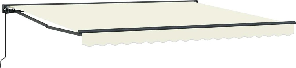 vidaXL Cortina Retractabilă Crem 350 x 250 cm Stofă și Metal
